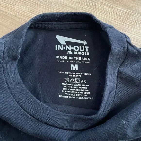 In N Out Pomona DragStrip T-shirt Black Size Medium Rare - Picture 5 of 7